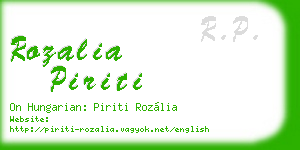 rozalia piriti business card